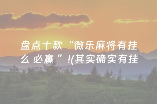 盘点十款“微乐麻将有挂么 必赢 ”!(其实确实有挂)-抖音