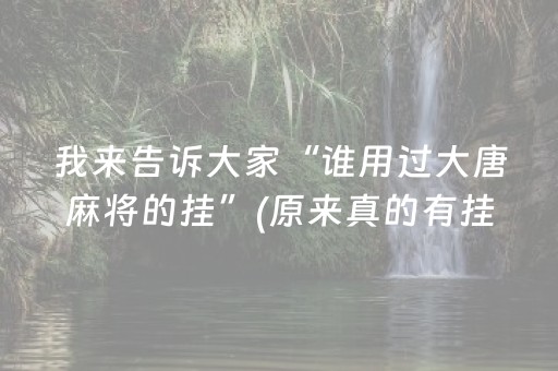 我来告诉大家“谁用过大唐麻将的挂”(原来真的有挂)-抖音