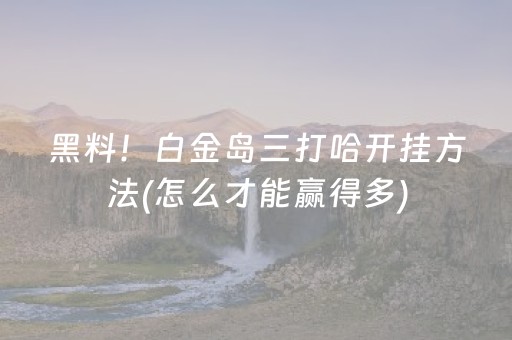 教程辅助“免安装麻将机控牌器是真的吗”（详细透视教程）-哔哩哔哩