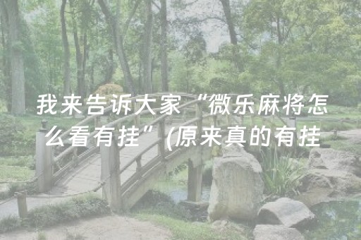 我来告诉大家“微乐麻将怎么看有挂”(原来真的有挂)-抖音