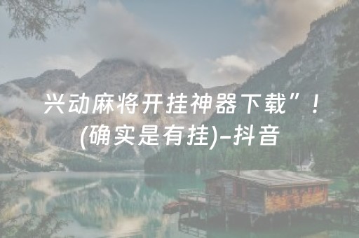 兴动麻将开挂神器下载”!(确实是有挂)-抖音