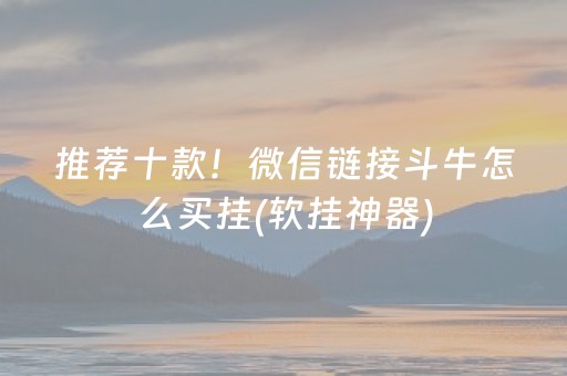 推荐十款！微信链接斗牛怎么买挂(软挂神器)