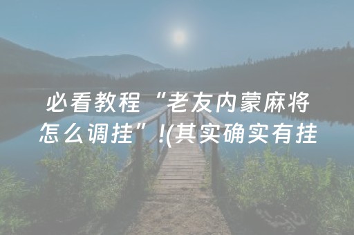 必看教程“老友内蒙麻将怎么调挂”!(其实确实有挂)-抖音
