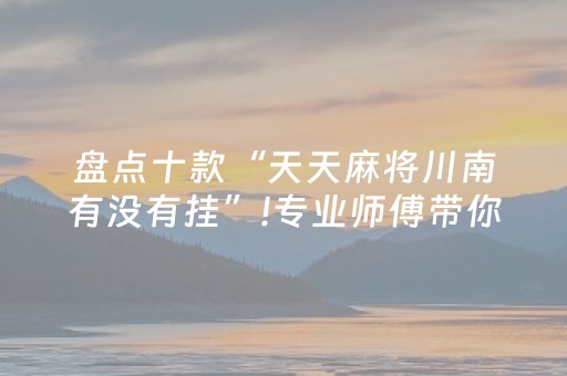 盘点十款“天天麻将川南有没有挂”!专业师傅带你一起了解（详细教程）-抖音