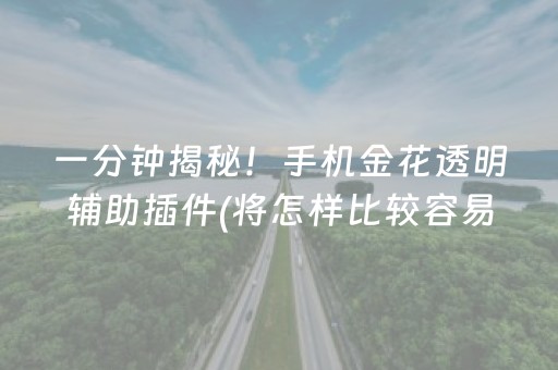 一分钟揭秘！手机金花透明辅助插件(将怎样比较容易赢)