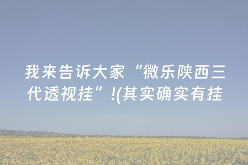我来告诉大家“微乐陕西三代透视挂”!(其实确实有挂)-抖音