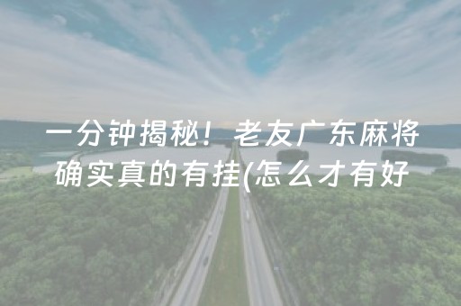 一分钟揭秘！老友广东麻将确实真的有挂(怎么才有好牌)