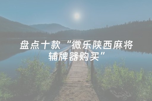 盘点十款“微乐陕西麻将辅牌器购买”（万能开挂神器)