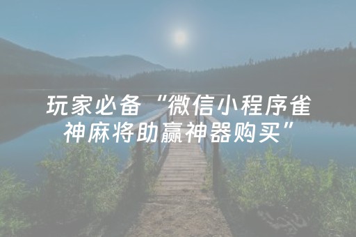玩家必备教程“手机微乐麻将助赢神器”（辅助挂发牌规律)