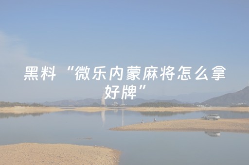 安装教程“广东微信小程序麻将助赢神器购买”（通用挂软件多少钱)