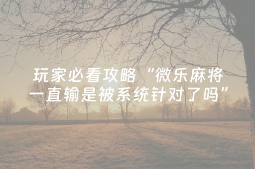 给玩家盘点十款“微乐斗地主怎么才能让系统给好牌”（小程序控牌器)