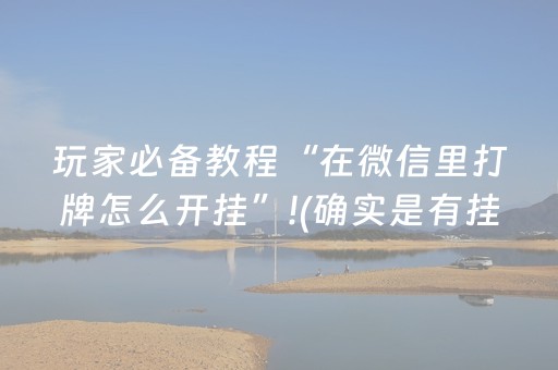玩家必备教程“在微信里打牌怎么开挂”!(确实是有挂)-抖音