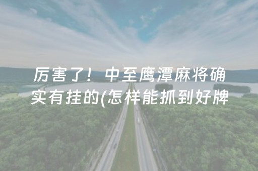 厉害了！中至鹰潭麻将确实有挂的(怎样能抓到好牌)