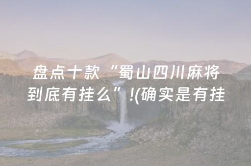 盘点十款“蜀山四川麻将到底有挂么”!(确实是有挂)-抖音