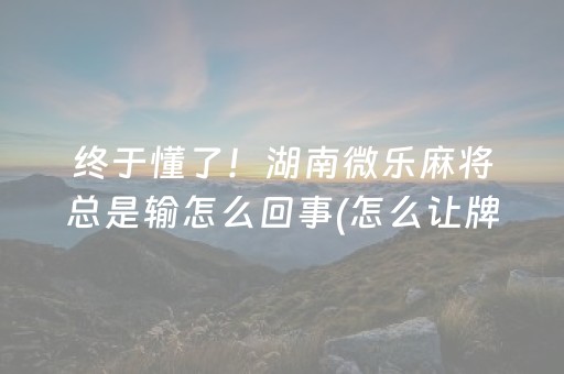 实测分享“微乐甘肃麻将助赢神器购买（专用辅牌神器免安装）