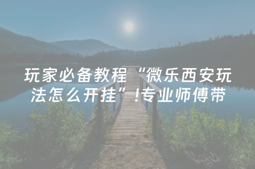 玩家必备教程“微乐西安玩法怎么开挂”!专业师傅带你一起了解（详细教程）-抖音