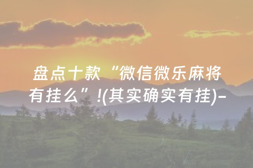 盘点十款“微信微乐麻将有挂么”!(其实确实有挂)-抖音