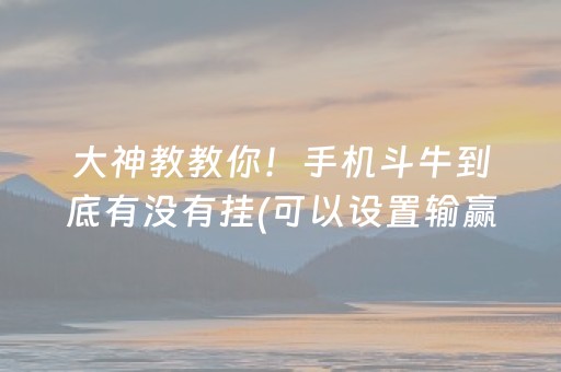 大神教教你！手机斗牛到底有没有挂(可以设置输赢吗)