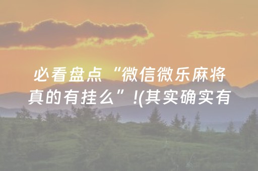 必看盘点“微信微乐麻将真的有挂么”!(其实确实有挂)-抖音
