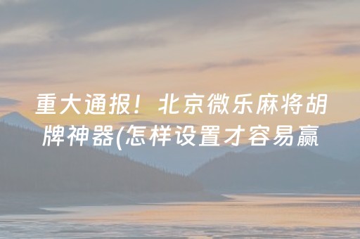 实测分析“微乐海南麻将专用神器”（详细开挂教程）-哔哩哔哩