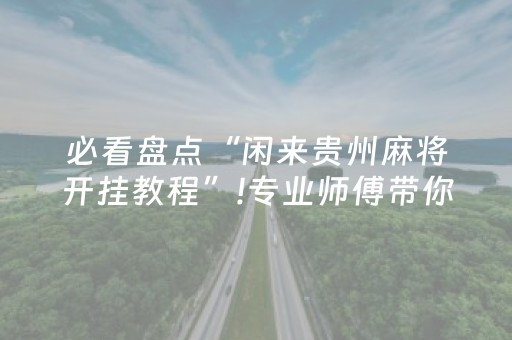 必看盘点“闲来贵州麻将开挂教程”!专业师傅带你一起了解（详细教程）-抖音