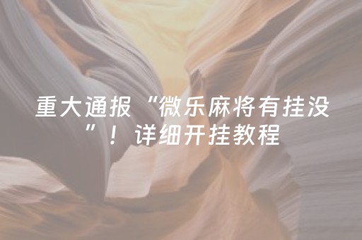 重大通报“微乐麻将有挂没”！详细开挂教程（确实真的有挂)-抖音