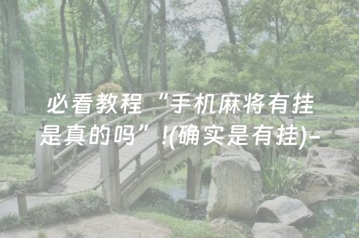 必看教程“手机麻将有挂是真的吗”!(确实是有挂)-抖音