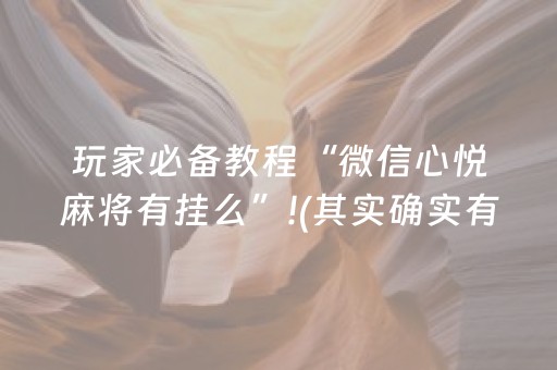玩家必备教程“微信心悦麻将有挂么”!(其实确实有挂)-抖音