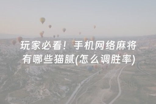 玩家必看！手机网络麻将有哪些猫腻(怎么调胜率)