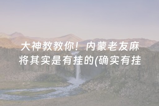 大神教教你！内蒙老友麻将其实是有挂的(确实有挂)