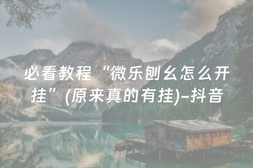 必看教程“微乐刨幺怎么开挂”(原来真的有挂)-抖音