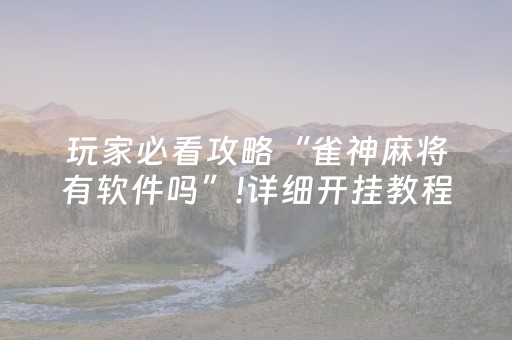 实测结果“家乡大贰有外挂吗（专用辅牌神器免安装）