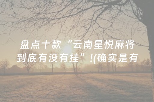 盘点十款“云南星悦麻将到底有没有挂”!(确实是有挂)-抖音
