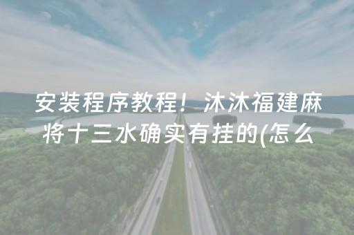 安装程序教程！沐沐福建麻将十三水确实有挂的(怎么设置能有好牌)