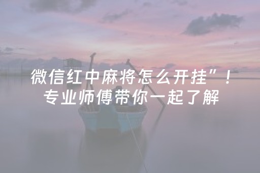 微信红中麻将怎么开挂”!专业师傅带你一起了解（详细教程）-抖音