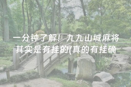 一分钟了解！九九山城麻将其实是有挂的(真的有挂确实有挂)