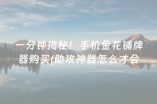 一分钟揭秘！手机金花铺牌器购买(助攻神器怎么才会赢)