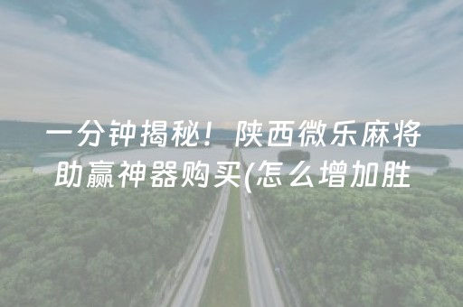 一分钟揭秘！陕西微乐麻将助赢神器购买(怎么增加胜率)