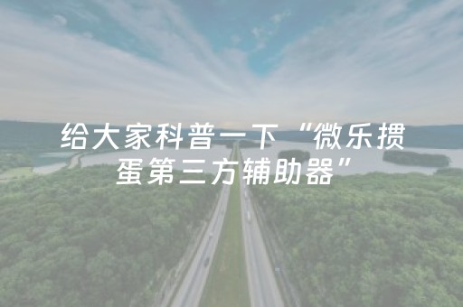胜率设置方法“微乐麻将铺牌器（助赢神器通用版）