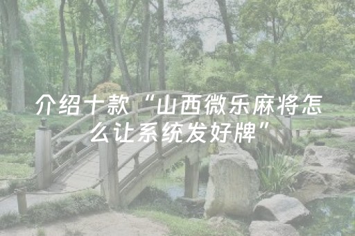 玩家必备教程“手机打麻将软挂（助赢神器通用版）