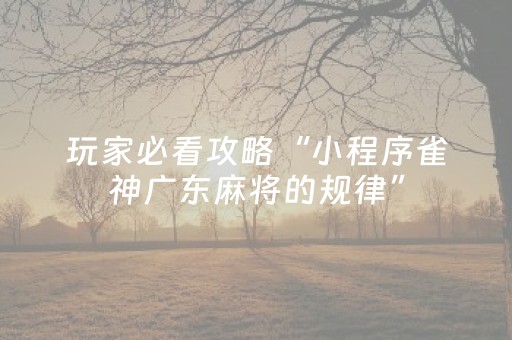 玩家实测“东游麻将怎么赢（助赢神器通用版）