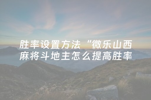 玩家实测“普通家用麻将免安装控牌神器（助赢神器通用版）
