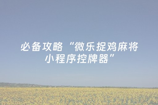 3分钟学会“乐乐安徽麻将打牌规律（助赢神器通用版）