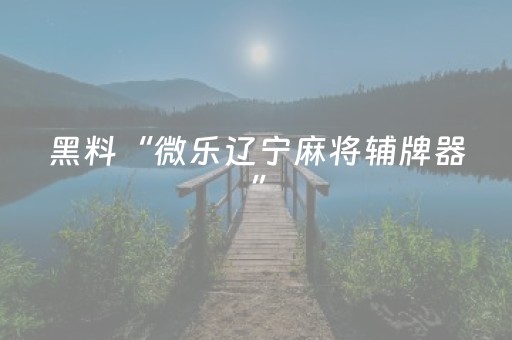分享辅助“手机麻将软挂神器（助赢神器通用版）