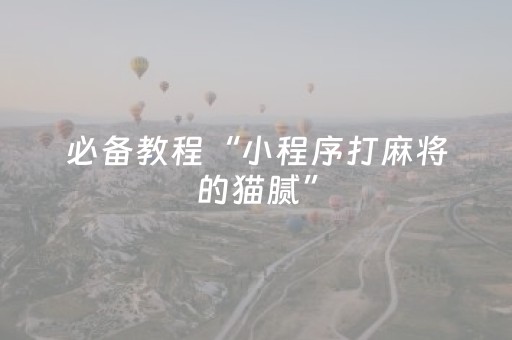 教程辅助“万能麻将神器（专用辅牌神器免安装）