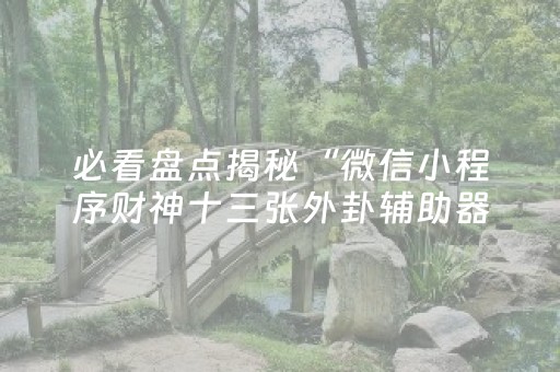 必看教程“陕麻圈捉老麻辅助器（助赢神器通用版）