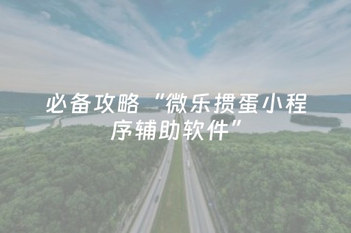 教程辅助“微乐龙江麻将怎么能赢（专用辅牌神器免安装）