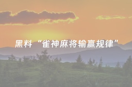 实测教程“手机雀神麻将软挂神器（专用辅牌神器免安装）