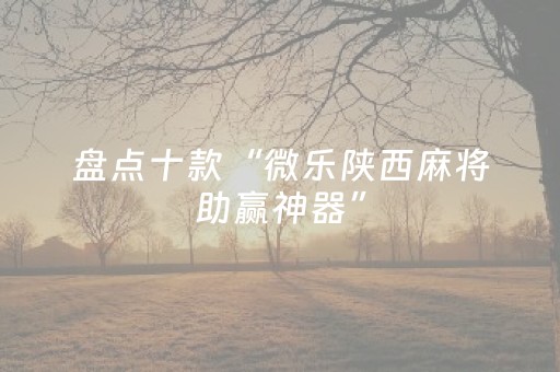 玩家必备教程“雀神小程序app（专用辅牌神器免安装）