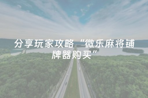 教程辅助“微乐山东麻将自建房输赢规律（专用辅牌神器免安装）
